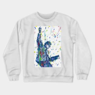 ALLEN GINSBERG reading -watercolor and ink portrait Crewneck Sweatshirt